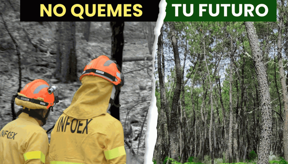 Los bomberos protagonizan la campaña de prevención de incendios forestales en Extremadura