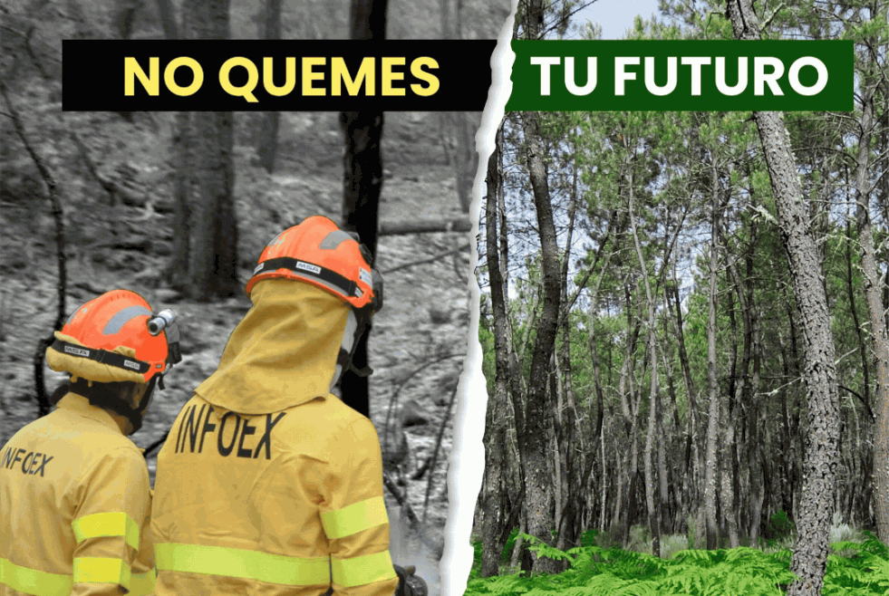 Los bomberos protagonizan la campaña de prevención de incendios forestales en Extremadura
