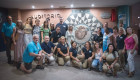 Los mayores de Mérida elaboran un mosaico de 'Medusa' que ya luce en el Centro Cultural Alcazaba