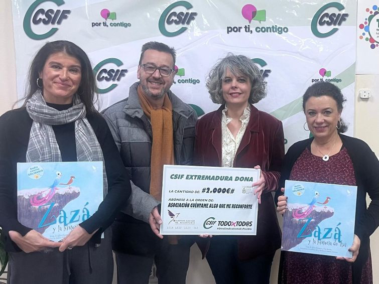 CSIF Extremadura dona 2.000 euros para apoyar a los niños que están en cuidados pailativos