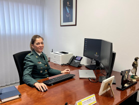 Aurora Vicente, primera mujer jefa de personal de la Guardia Civil de Cáceres