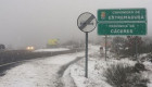 La nieve provoca el corte de la carreterra N-110, en el norte de Cáceres