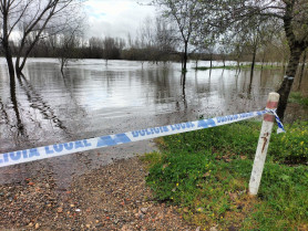 Activado el nivel naranja por la crecida del río Alagón a su paso por Coria