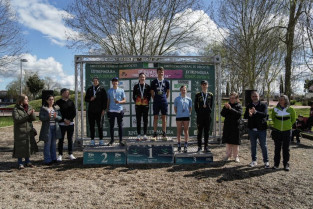 Pablo Bernad y Laura Durán se proclaman en Moraleja campeones de Extremadura de Duatlón