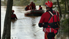 Rescatadas tres personas que quedaron atrapadas por la crecida de un río en Montijo