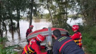 Los rescatados por la crecida del Guadiana estaban en el campo cogiendo espárragos