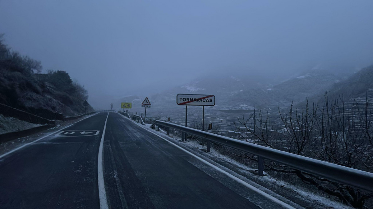 Tonavacas puerto nieve temporal borrasca Extremadura norte de Cu00e1ceres